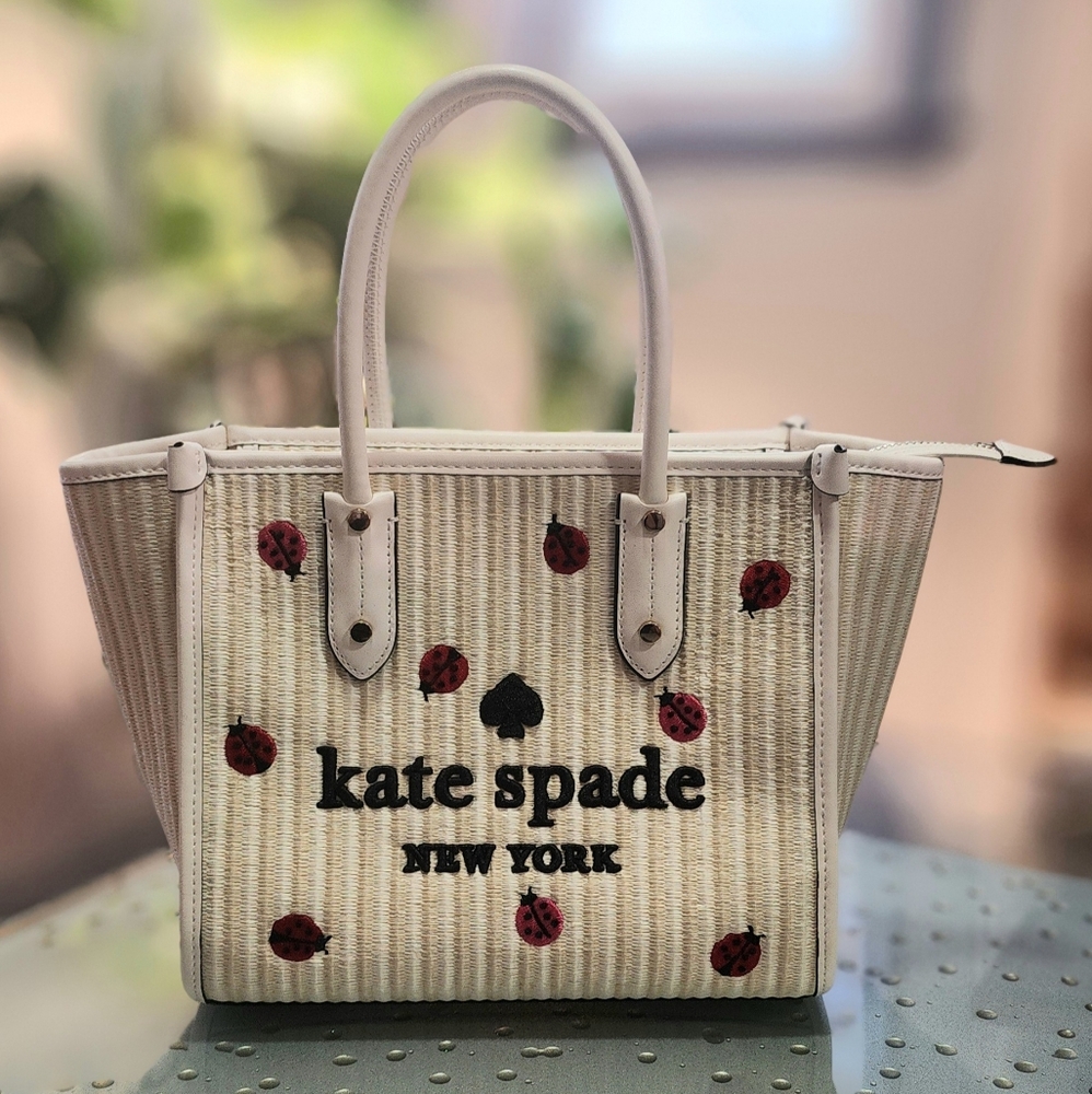 NWT Kate Spade Ella Dottie Ladybug Small Tote